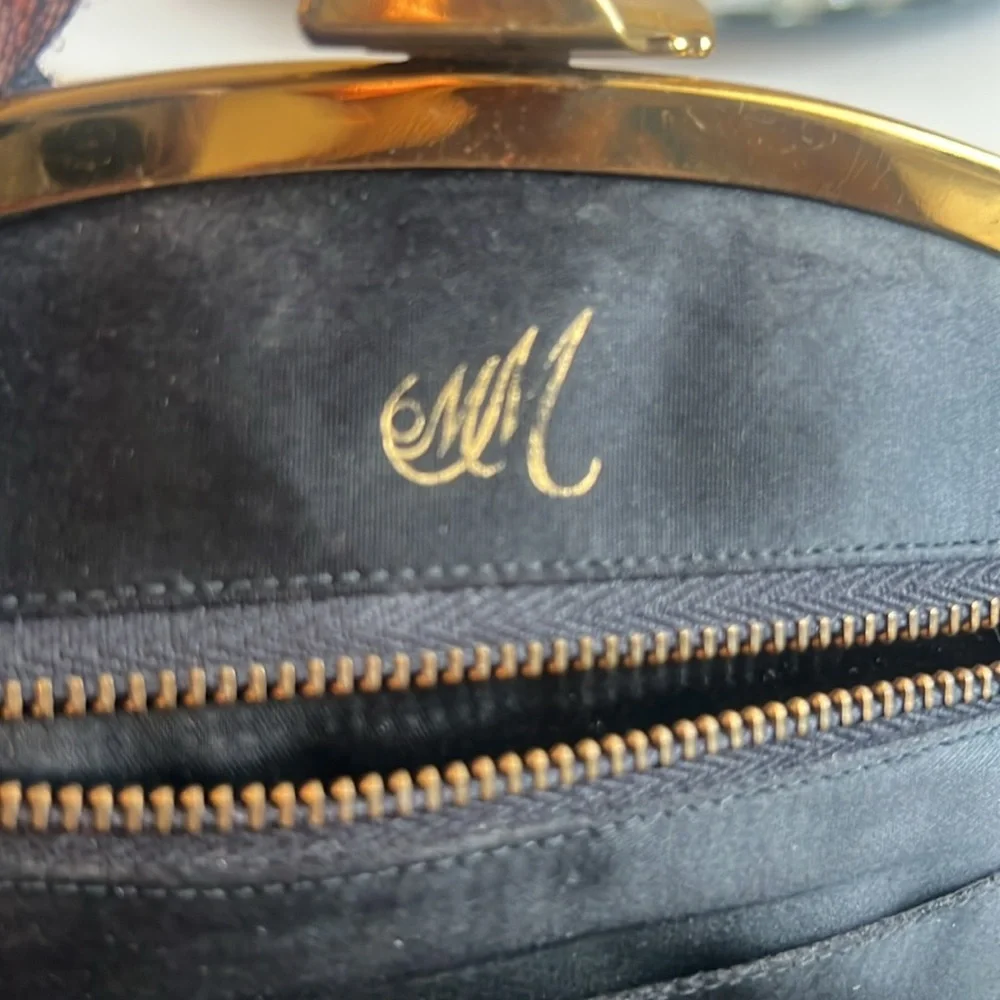 Vintage Morris Moskowitz Black velvet crossbody bag or clutch